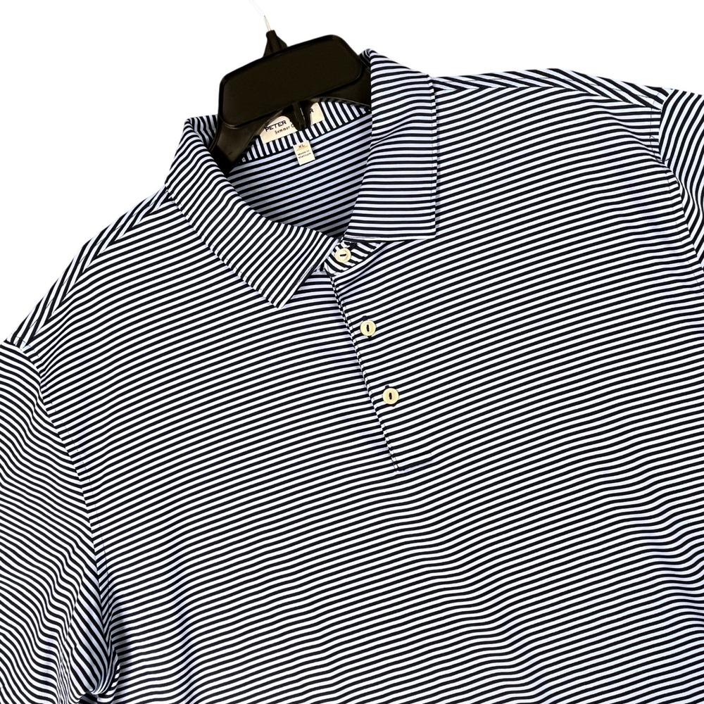 Peter Millar Summer Comfort Performance Golf Polo Shirt Mens XL Striped Stretch